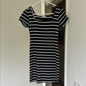 Black and White Striped Dress